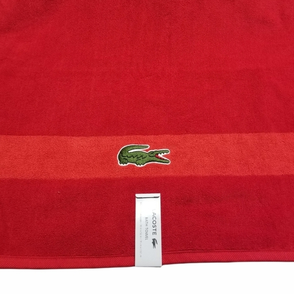 Lacoste Bath Towel Lot of 4 30" x 52" Match Cotton - Picture 2 of 6